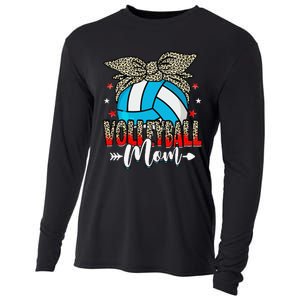 Volleyball Mom Life Game Day Leopard Cute Mother's Day Cooling Performance Long Sleeve Crew