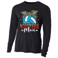 Volleyball Mom Life Game Day Leopard Cute Mother's Day Cooling Performance Long Sleeve Crew