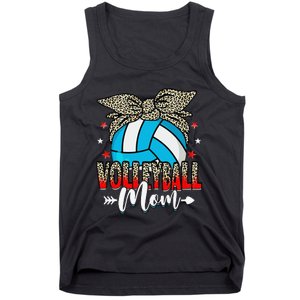 Volleyball Mom Life Game Day Leopard Cute Mother's Day Tank Top