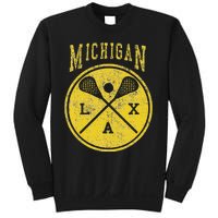 Vintage Michigan Lacrosse Distressed Lax Sweatshirt