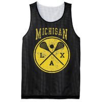 Vintage Michigan Lacrosse Distressed Lax Mesh Reversible Basketball Jersey Tank