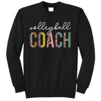 Volleyball Mom Leopard Volleyball Coach Team Gift Sweatshirt