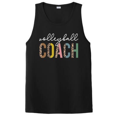 Volleyball Mom Leopard Volleyball Coach Team Gift PosiCharge Competitor Tank