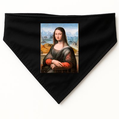 Vibrant Mona Lisa USA-Made Doggie Bandana