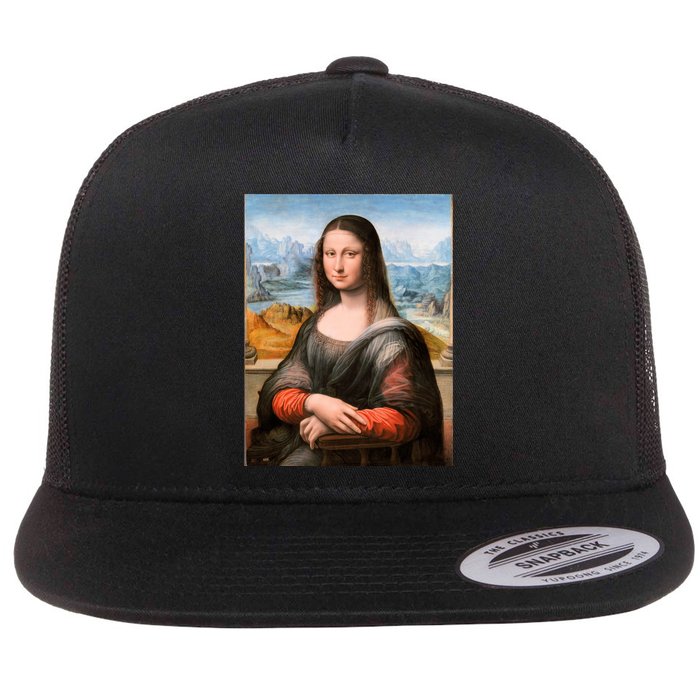 Vibrant Mona Lisa Flatbill Hat