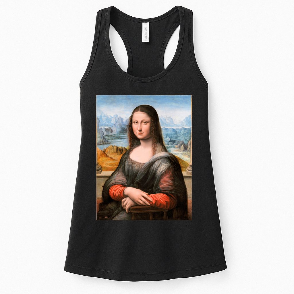 Vibrant Mona Lisa Womens Tank Top