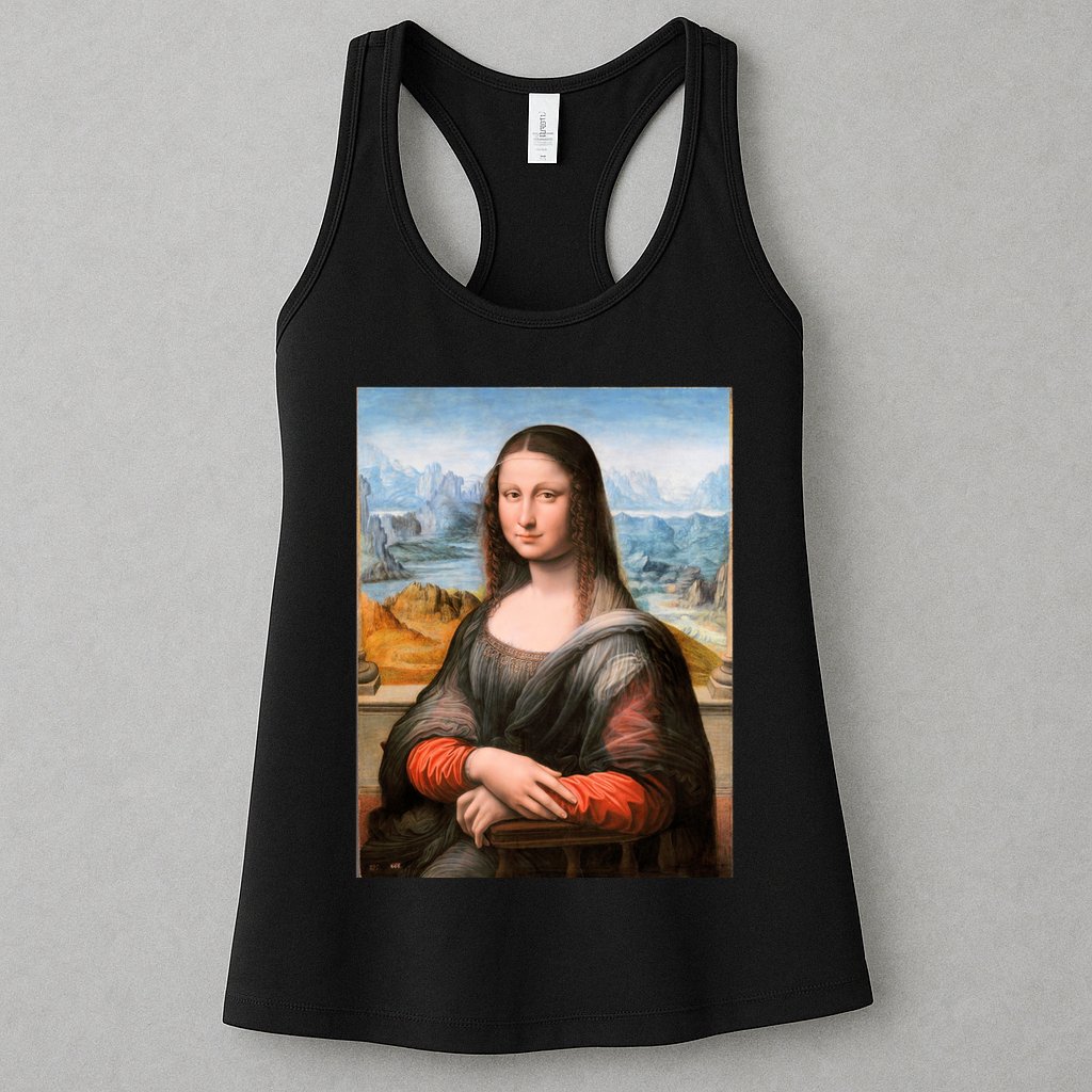 Vibrant Mona Lisa Womens Tank Top
