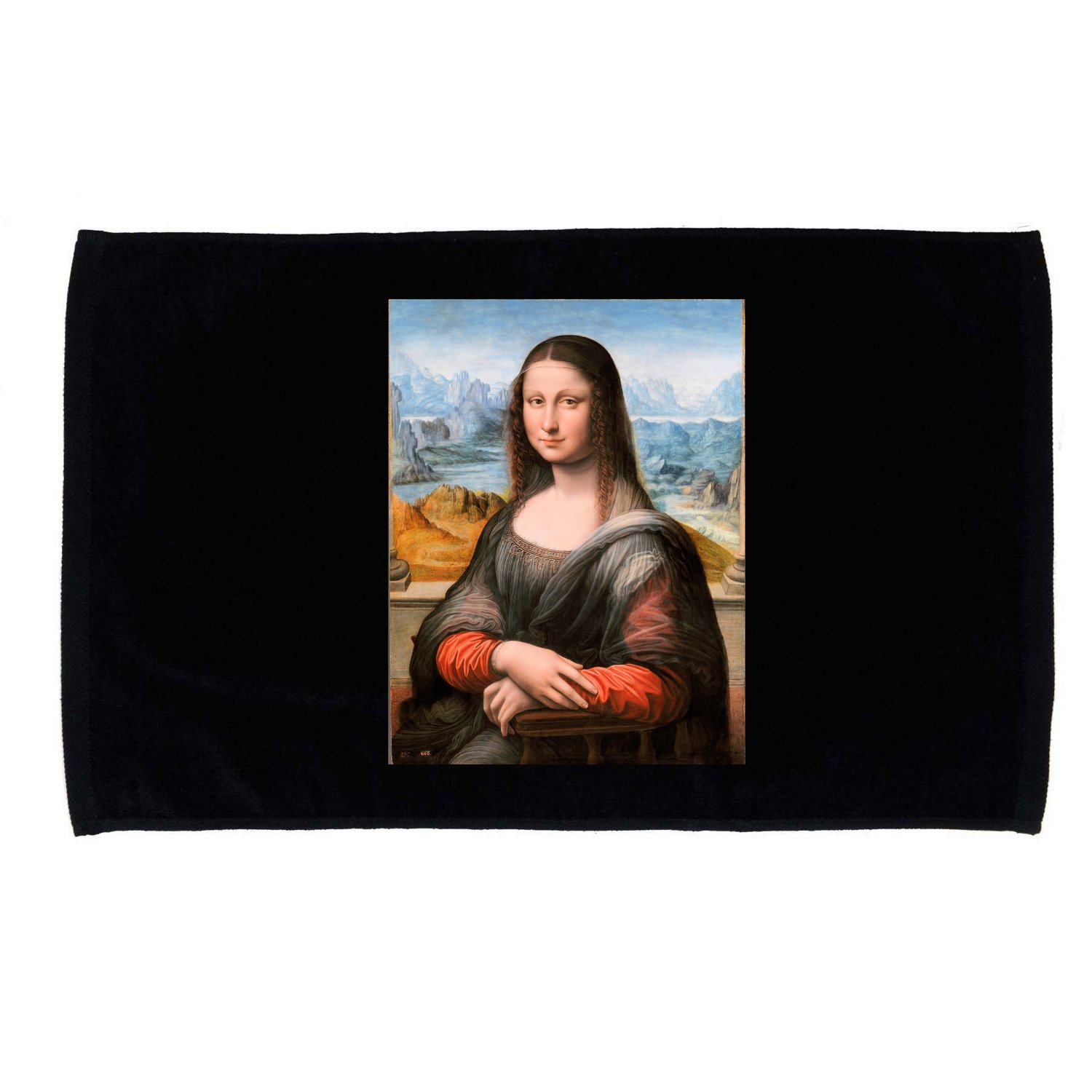 Vibrant Mona Lisa Microfiber Hand Towel