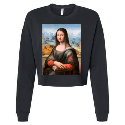 Vibrant Mona Lisa Cropped Pullover Crew