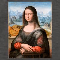 Vibrant Mona Lisa Vector Backpack