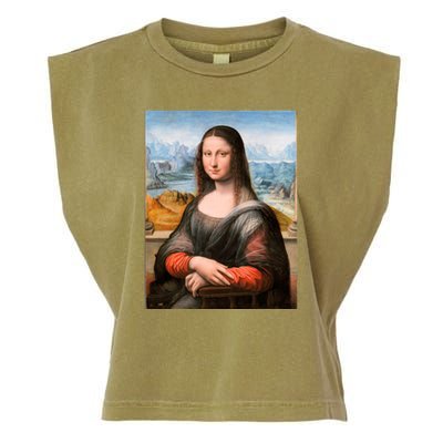 Vibrant Mona Lisa Garment-Dyed Women's Muscle Tee