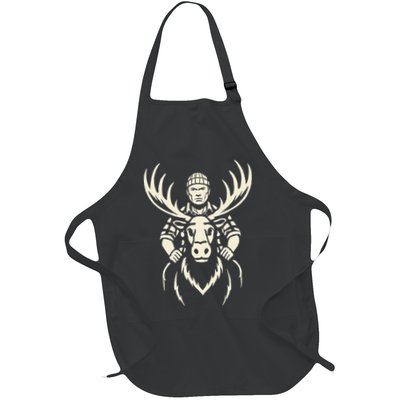 Vintage Moose Lumberjack Wilderness Adventure Apron