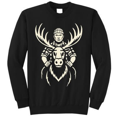 Vintage Moose Lumberjack Wilderness Adventure Sweatshirt