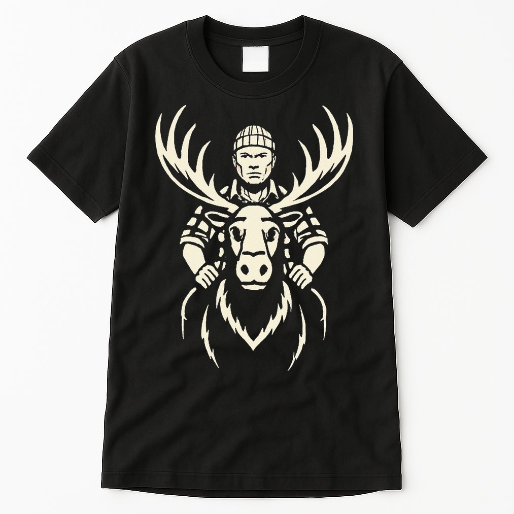 Vintage Moose Lumberjack Wilderness Adventure Tall T-Shirt