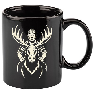 Vintage Moose Lumberjack Wilderness Adventure 11oz C Handle Ceramic Mug