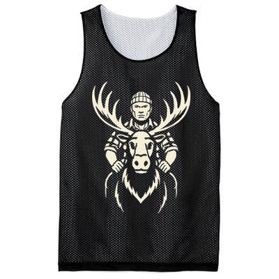 Vintage Moose Lumberjack Wilderness Adventure Mesh Reversible Basketball Jersey Tank
