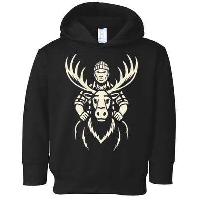 Vintage Moose Lumberjack Wilderness Adventure Toddler Hoodie