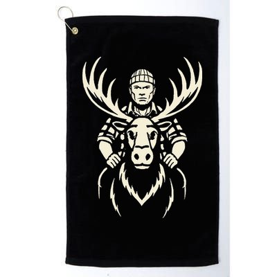 Vintage Moose Lumberjack Wilderness Adventure Golf Towel