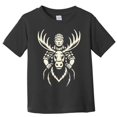 Vintage Moose Lumberjack Wilderness Adventure Toddler T-Shirt