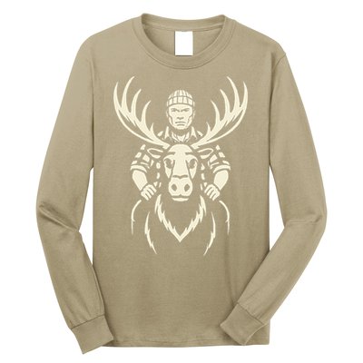 Vintage Moose Lumberjack Wilderness Adventure Long Sleeve Shirt