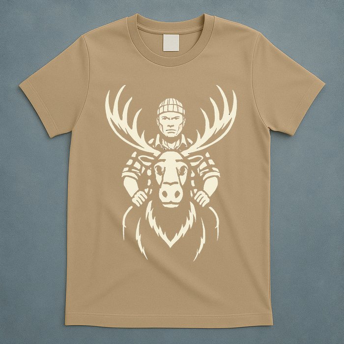 Vintage Moose Lumberjack Wilderness Adventure T-Shirt