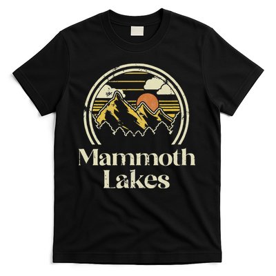 Vintage Mammoth Lakes Mountains California Hiking Camp Retro T-Shirt