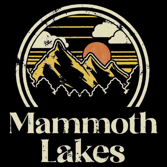 Vintage Mammoth Lakes Mountains California Hiking Camp Retro Tall T-Shirt