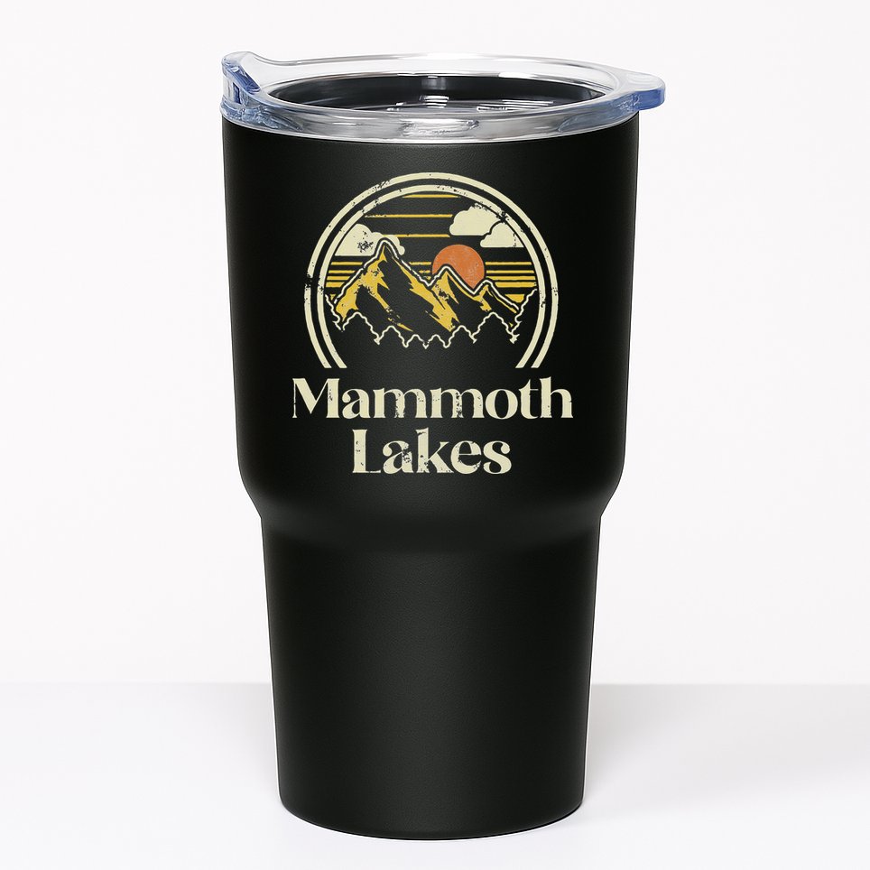 Vintage Mammoth Lakes Mountains California Hiking Camp Retro Tumbler