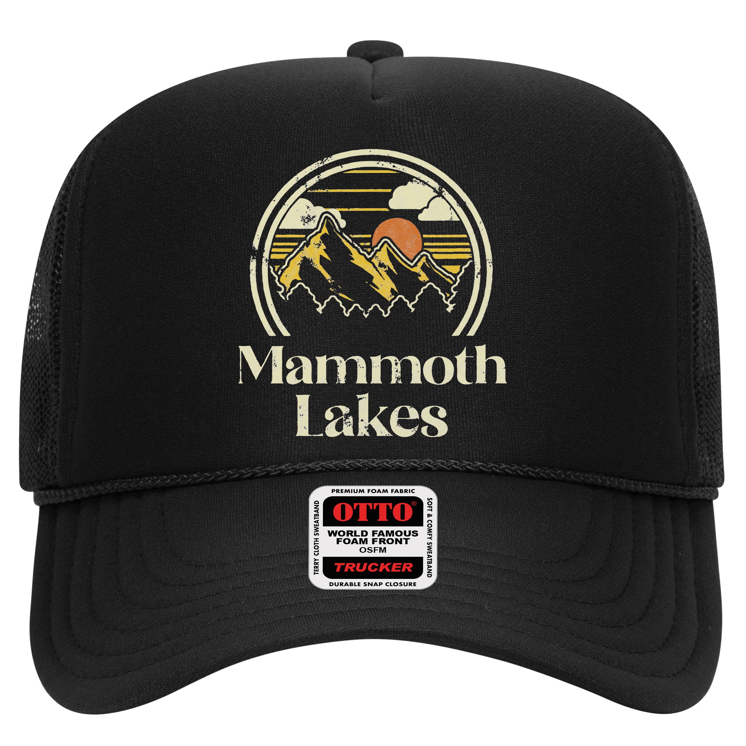 Vintage Mammoth Lakes Mountains California Hiking Camp Retro Hat
