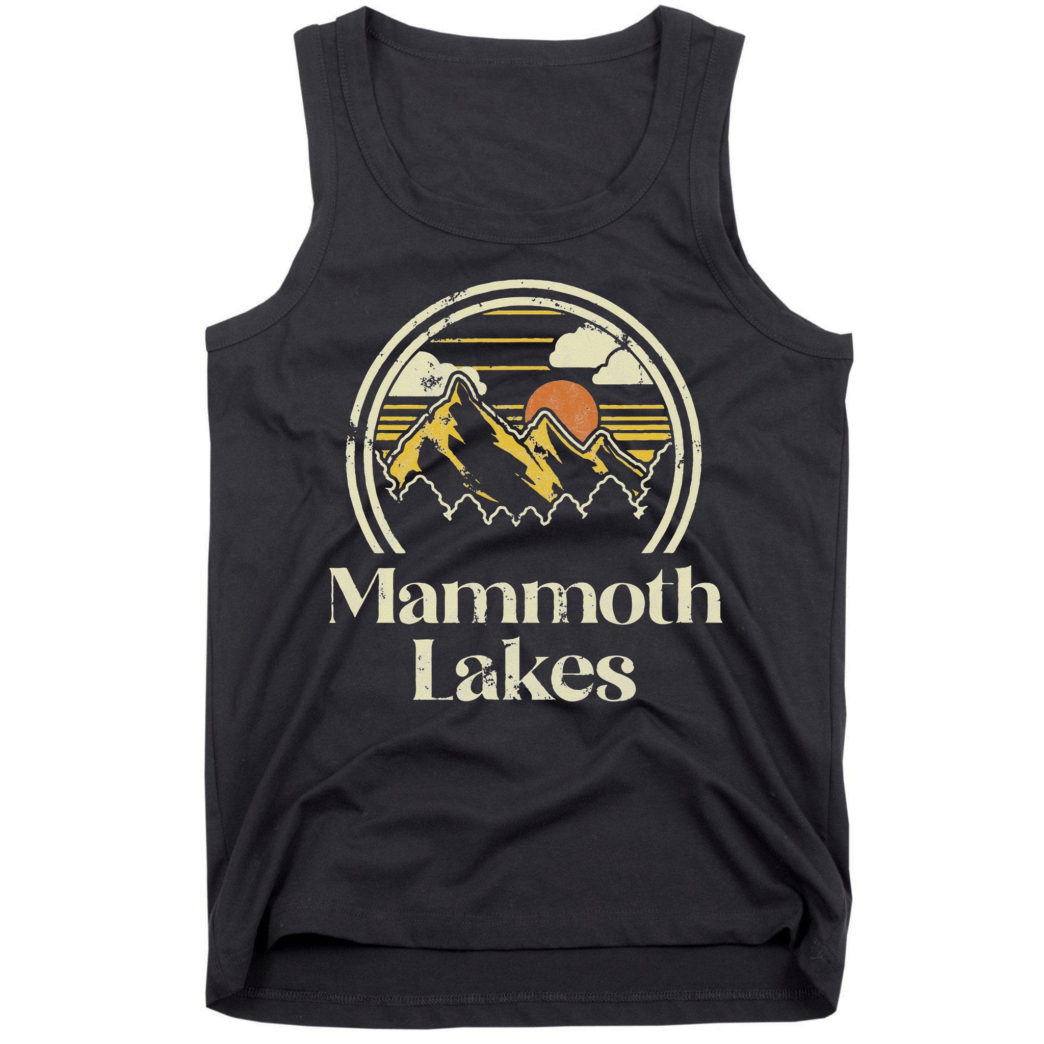 Vintage Mammoth Lakes Mountains California Hiking Camp Retro Tank Top