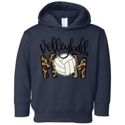 Volleyball Mom Leopard Funny Ball Mom Mother's Day Gift Toddler Hoodie