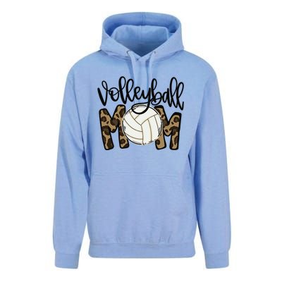 Volleyball Mom Leopard Funny Ball Mom Mother's Day Gift Unisex Surf Hoodie