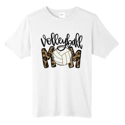 Volleyball Mom Leopard Funny Ball Mom Mother's Day Gift Tall Fusion ChromaSoft Performance T-Shirt