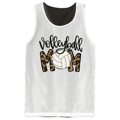 Volleyball Mom Leopard Funny Ball Mom Mother's Day Gift Mesh Reversible Basketball Jersey Tank