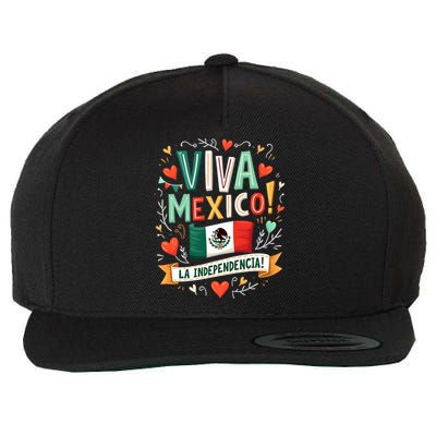 Viva Mexico La Independencia Fiesta Mexican Independence Day Wool Snapback Cap