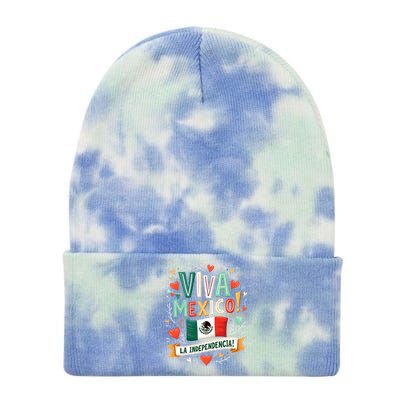 Viva Mexico La Independencia Fiesta Mexican Independence Day Tie Dye 12in Knit Beanie