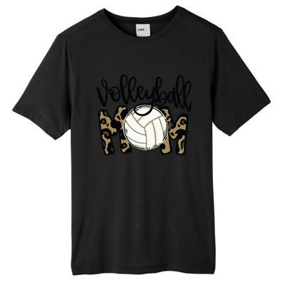 Volleyball Mom Leopard Funny Ball Mom Mother's Day Gift Tall Fusion ChromaSoft Performance T-Shirt