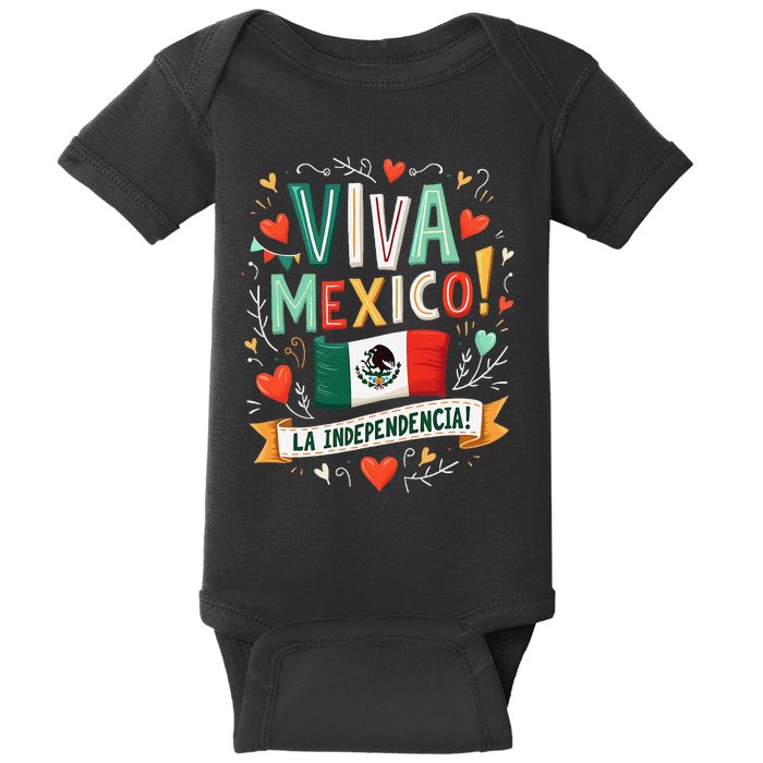 Viva Mexico La Independencia Fiesta Mexican Independence Day Gift Baby Bodysuit