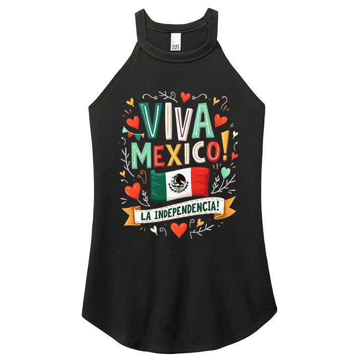 Viva Mexico La Independencia Fiesta Mexican Independence Day Gift Women's Perfect Tri Rocker Tank