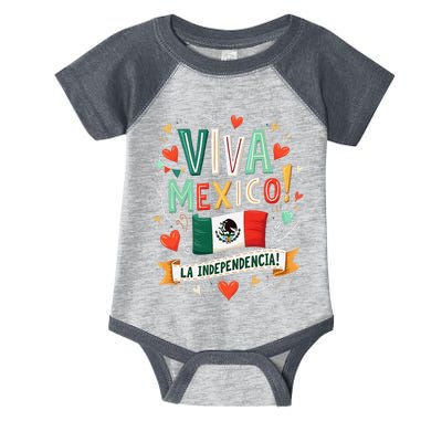 Viva Mexico La Independencia Fiesta Mexican Independence Day Gift Infant Baby Jersey Bodysuit