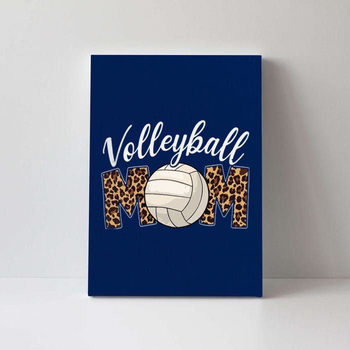 Volleyball Mom Leopard Funny Sport Ball Mom Mother's Day Canvas