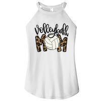 Volleyball Mom Leopard Funny Ball Mom Mother's Day Women's Perfect Tri Rocker Tank