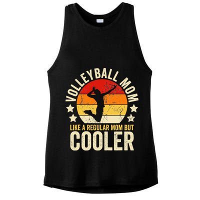 Volleyball Mom Like A Regular But Cooler Mother's Day Ladies PosiCharge Tri-Blend Wicking Tank