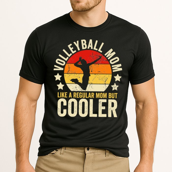 Volleyball Mom Like A Regular But Cooler Mother's Day Cooling Performance Crew T-Shirt