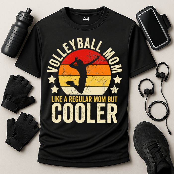 Volleyball Mom Like A Regular But Cooler Mother's Day Cooling Performance Crew T-Shirt