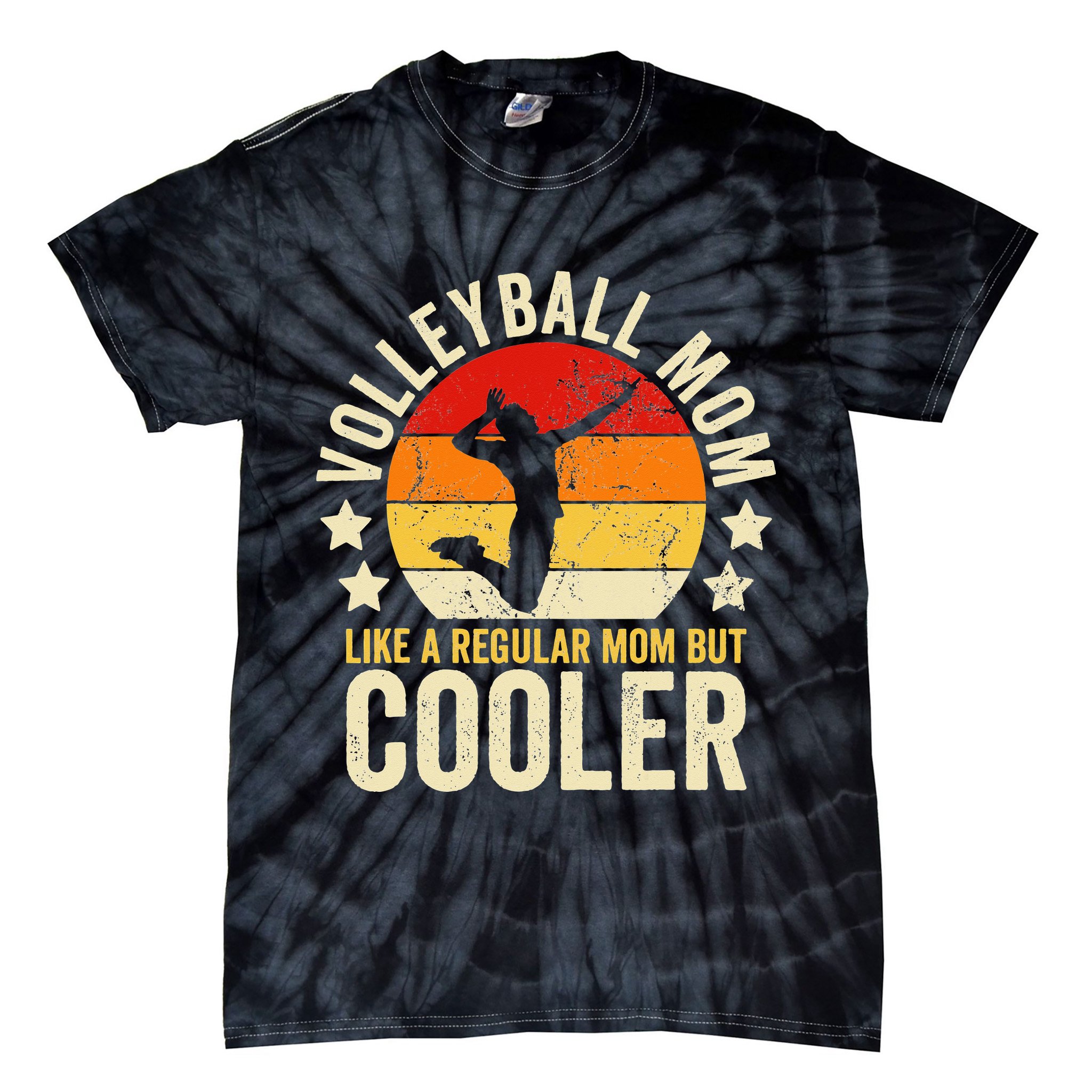 Volleyball Mom Like A Regular But Cooler Mother's Day Tie-Dye T-Shirt