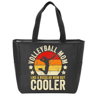 Volleyball Mom Like A Regular But Cooler Mother's Day Zip Tote Bag