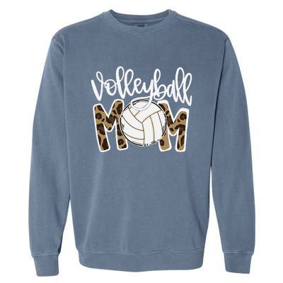 Volleyball Mom Leopard Funny Ball Mom Mother's Day GiftGift Garment-Dyed Sweatshirt