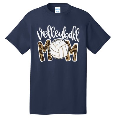 Volleyball Mom Leopard Funny Ball Mom Mother's Day GiftGift Tall T-Shirt