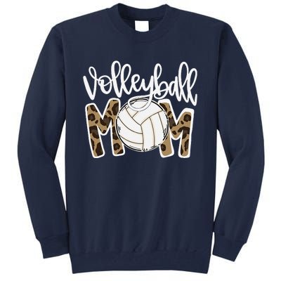 Volleyball Mom Leopard Funny Ball Mom Mother's Day GiftGift Tall Sweatshirt